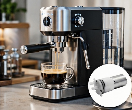 Mini water pump for espresso coffee machine water delivery